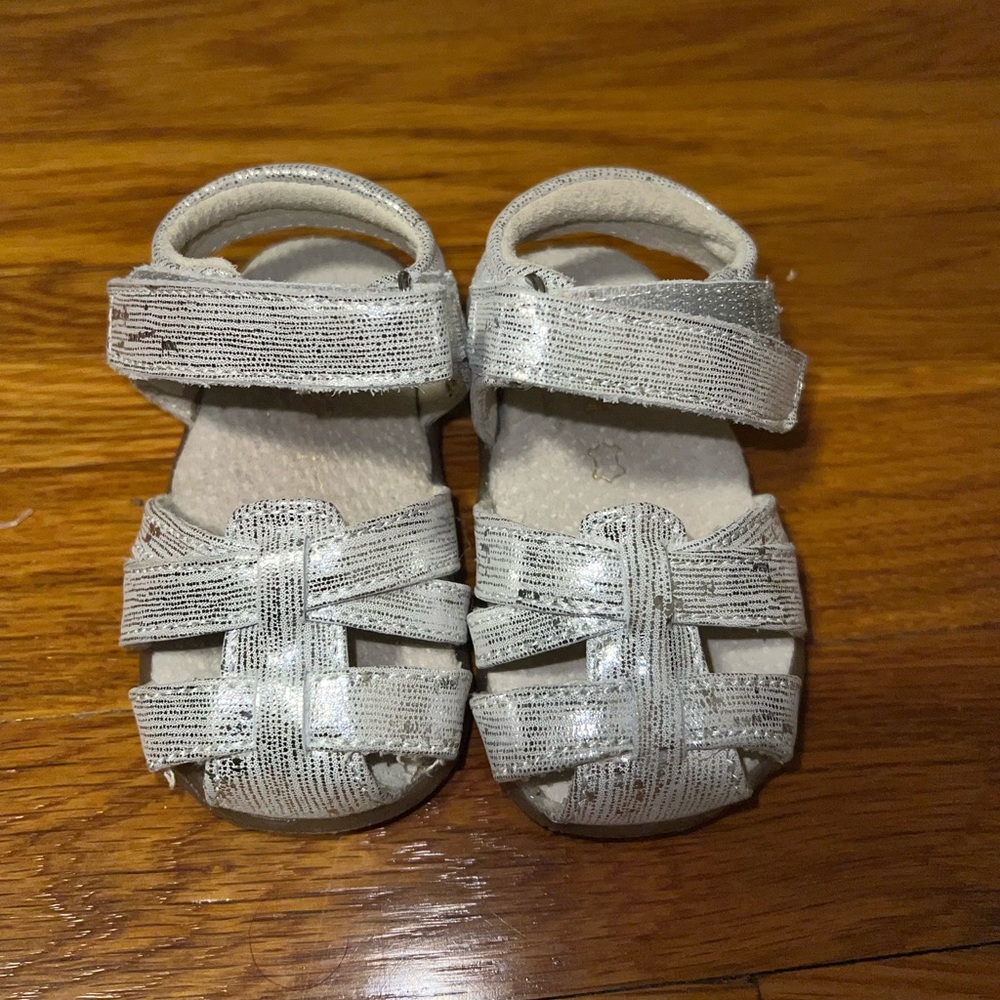 See Kai Run Girls Kaisa Silver Sandal